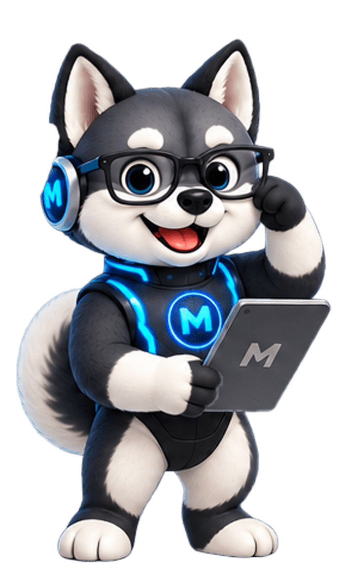 Inou Cyborg avec ses lunettes, la mascotte d’InouMetrix AI